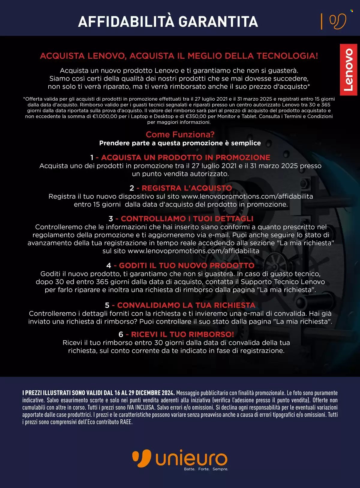 Volantino Unieuro - 16/12/2024 - 29/12/2024. Pagina 10