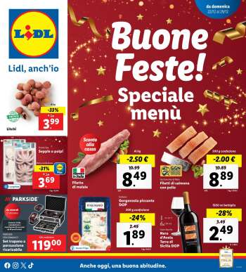 Volantino Lidl - 22/12/2024 - 29/12/2024.