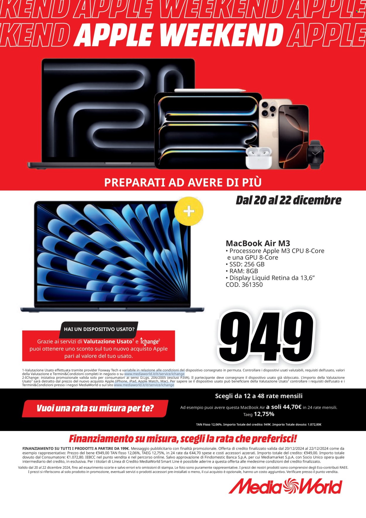 Volantino MediaWorld - 20/12/2024 - 22/12/2024. Pagina 4