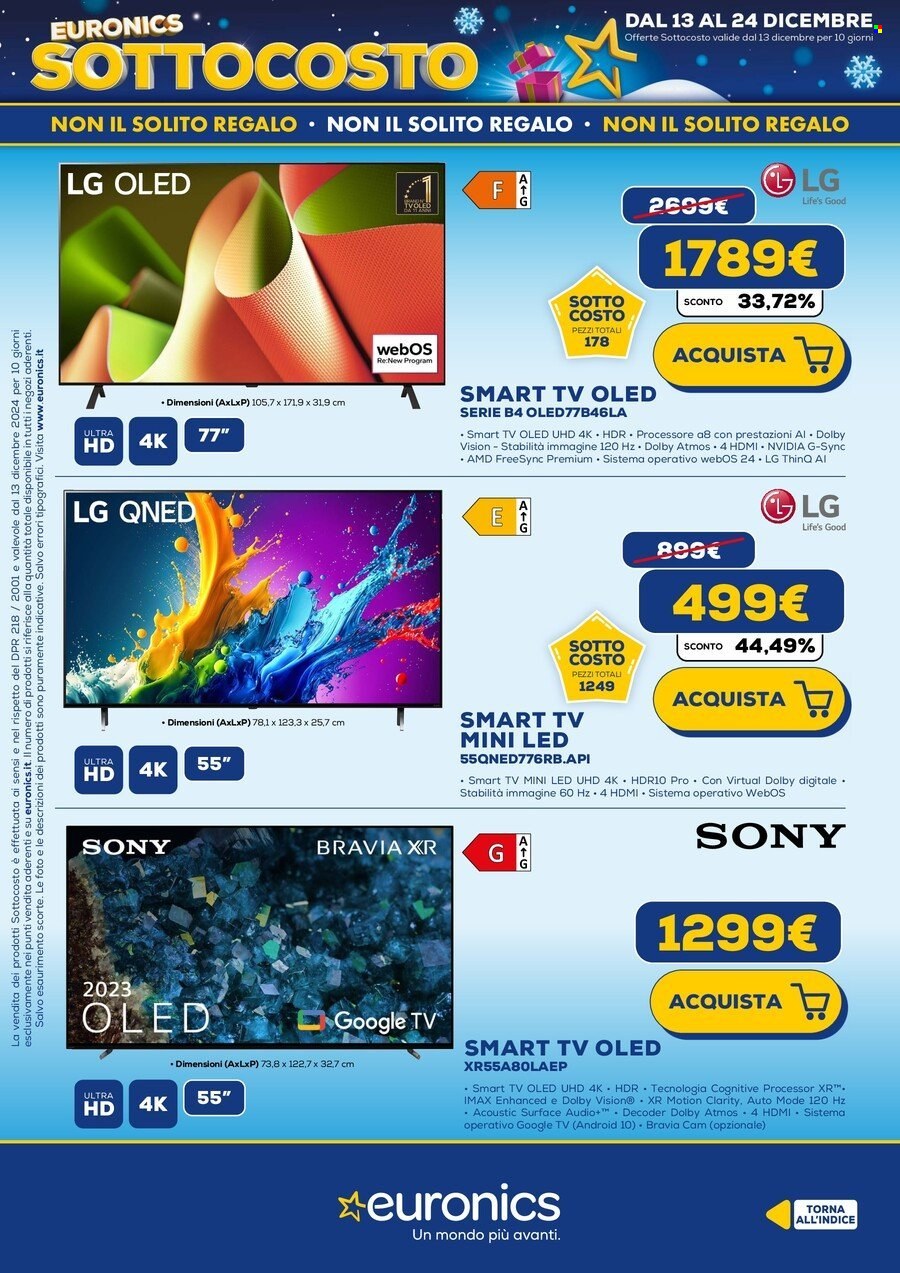 Volantino Euronics - 16/12/2024 - 31/12/2024. Pagina 4