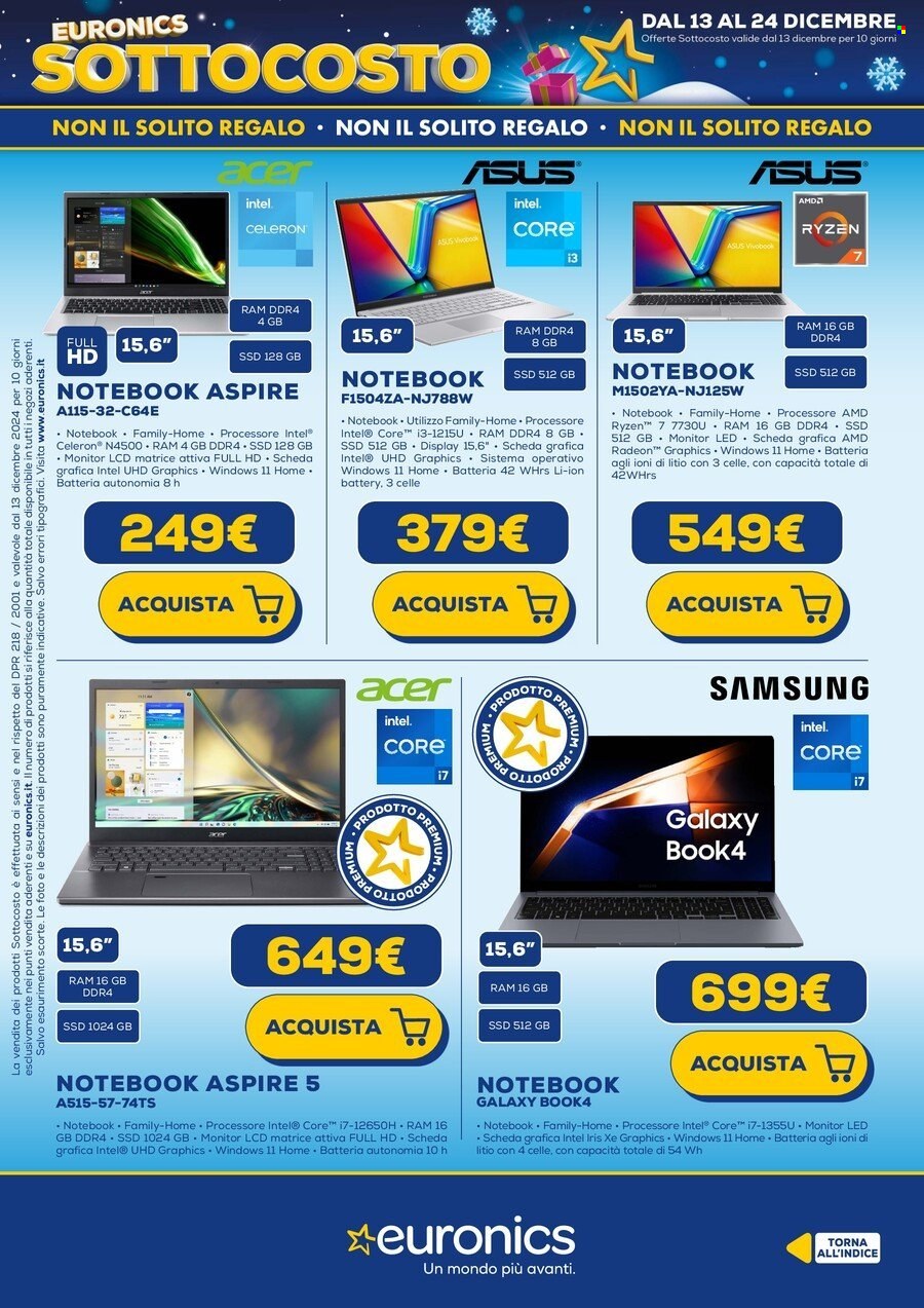 Volantino Euronics - 16/12/2024 - 31/12/2024. Pagina 10