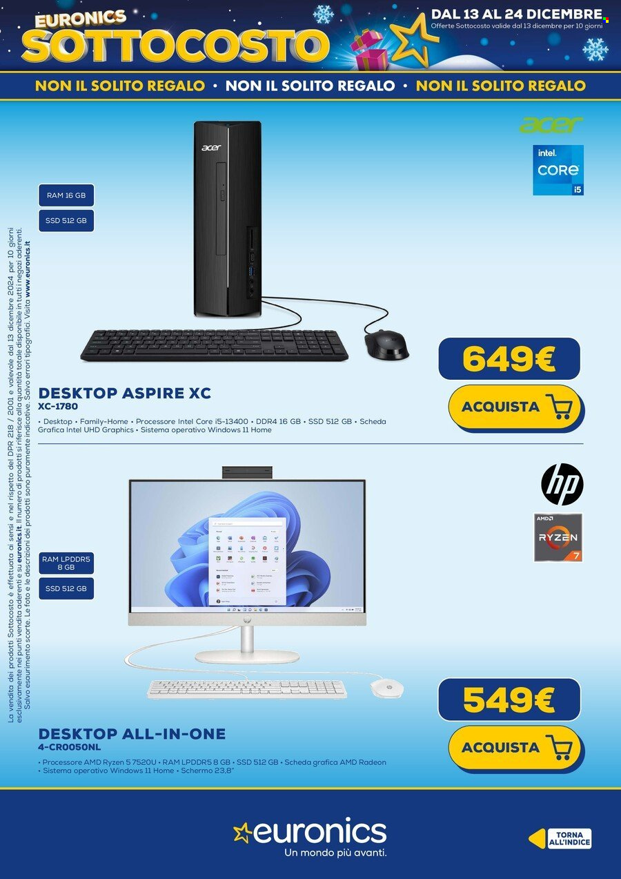 Volantino Euronics - 16/12/2024 - 31/12/2024. Pagina 12