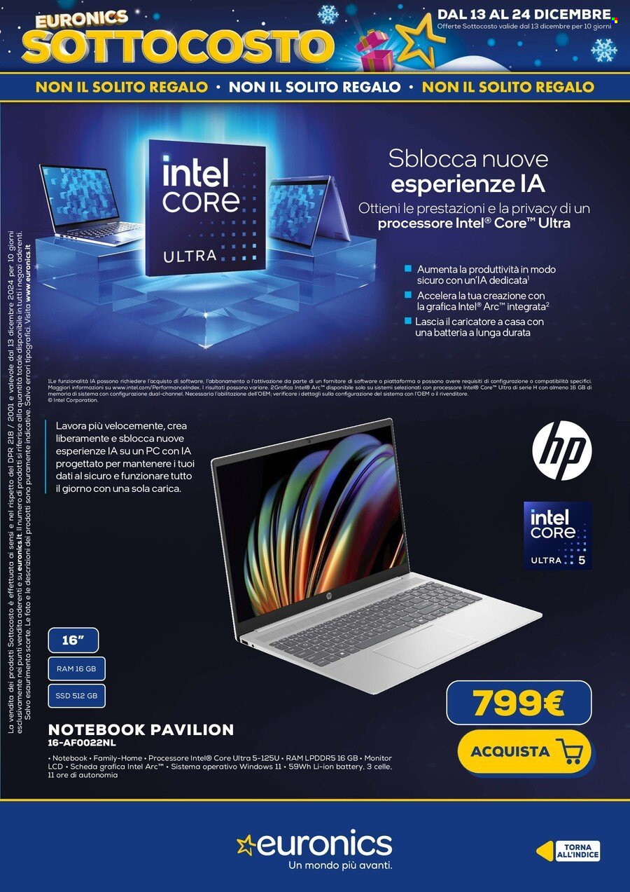 Volantino Euronics - 16/12/2024 - 31/12/2024. Pagina 16