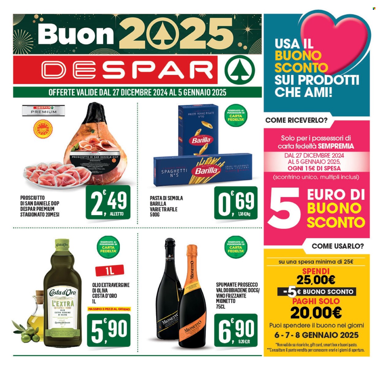 Leták Despar - 27.12.2024 - 5.1.2025. Strana 1
