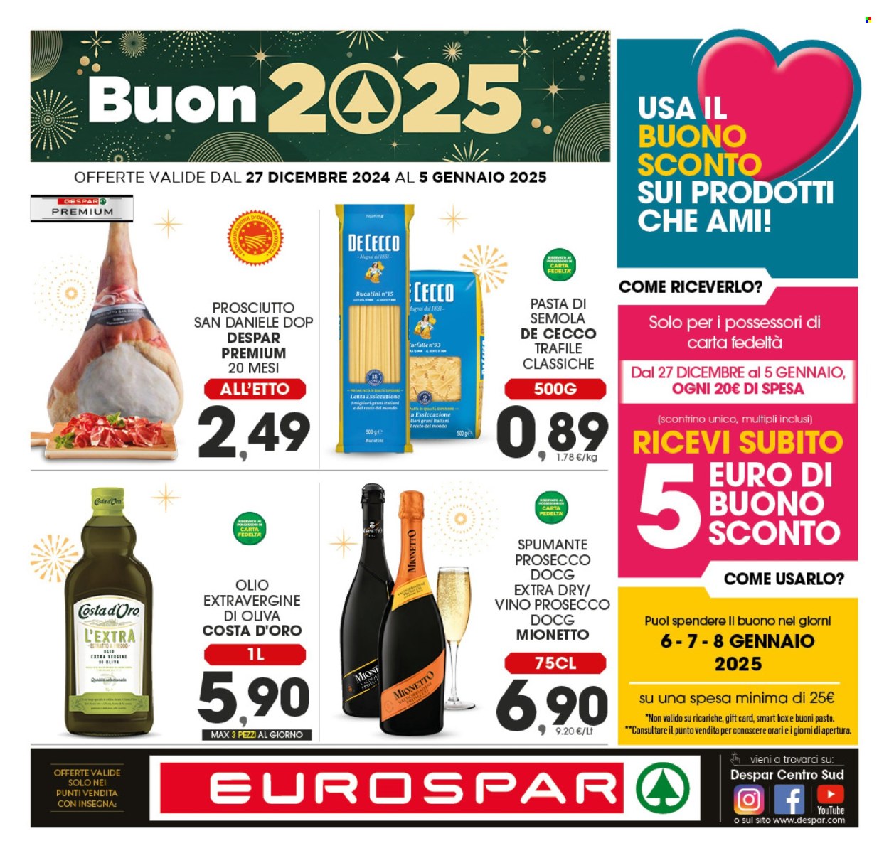 Volantino Eurospar - 27/12/2024 - 5/1/2025. Pagina 1