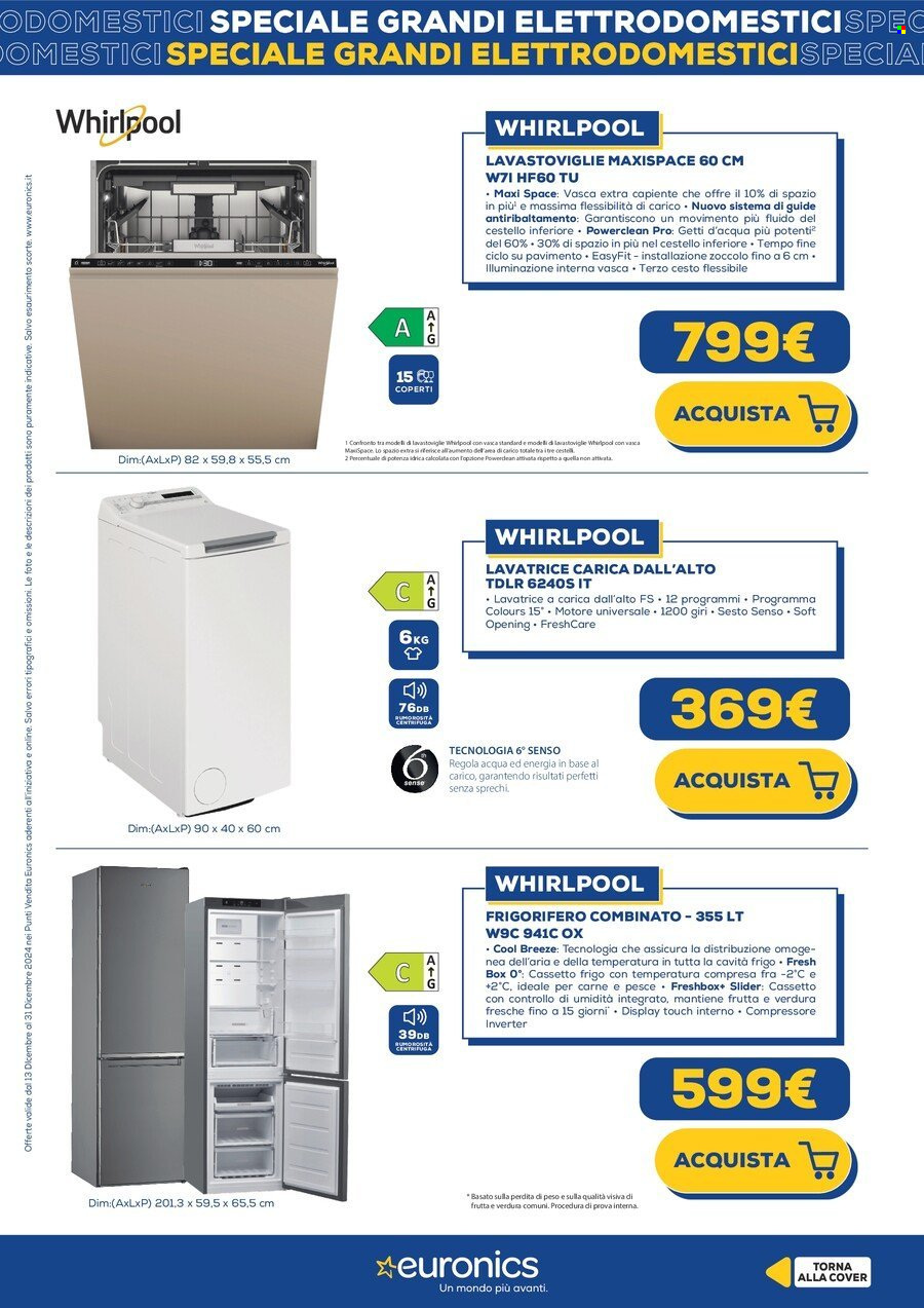 Volantino Euronics - 23/12/2024 - 31/12/2024. Pagina 13