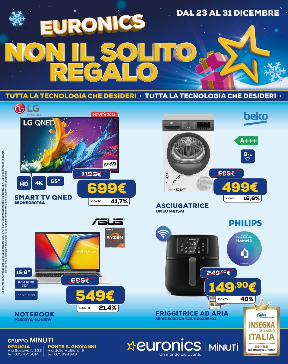 Leták Euronics - 23.12.2024 - 2.1.2025. Strana 1