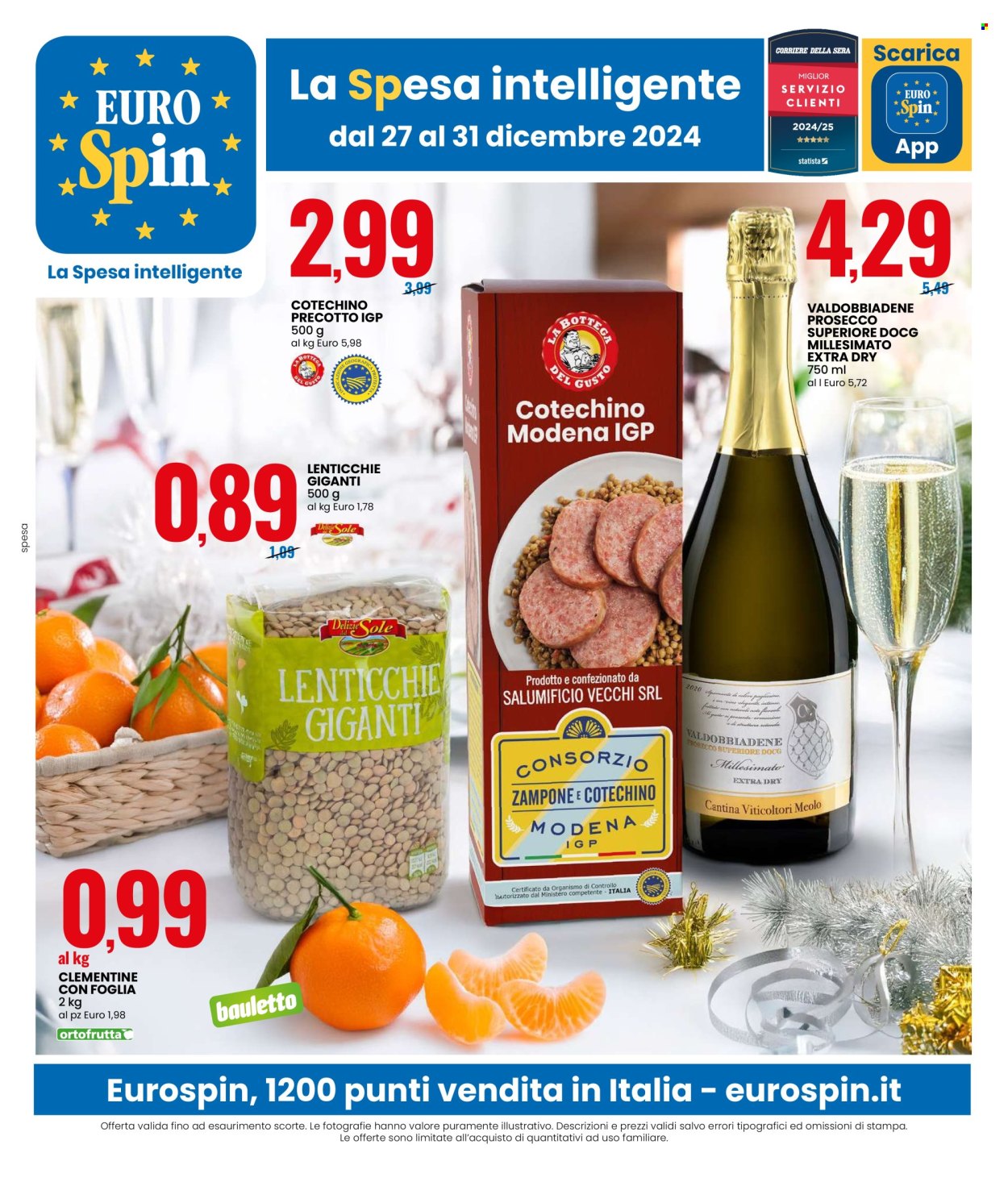 Leták EuroSpin - 27.12.2024 - 31.12.2024. Strana 1