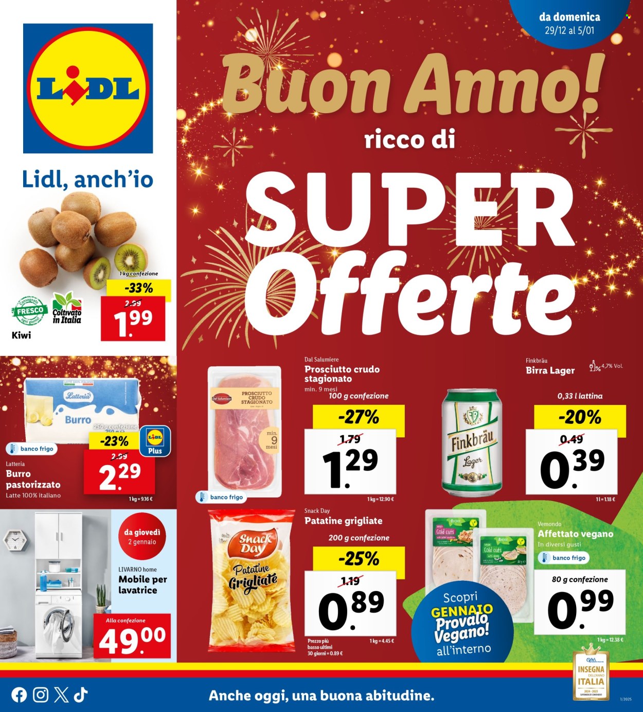 Volantino Lidl - 29/12/2024 - 5/1/2025. Pagina 1