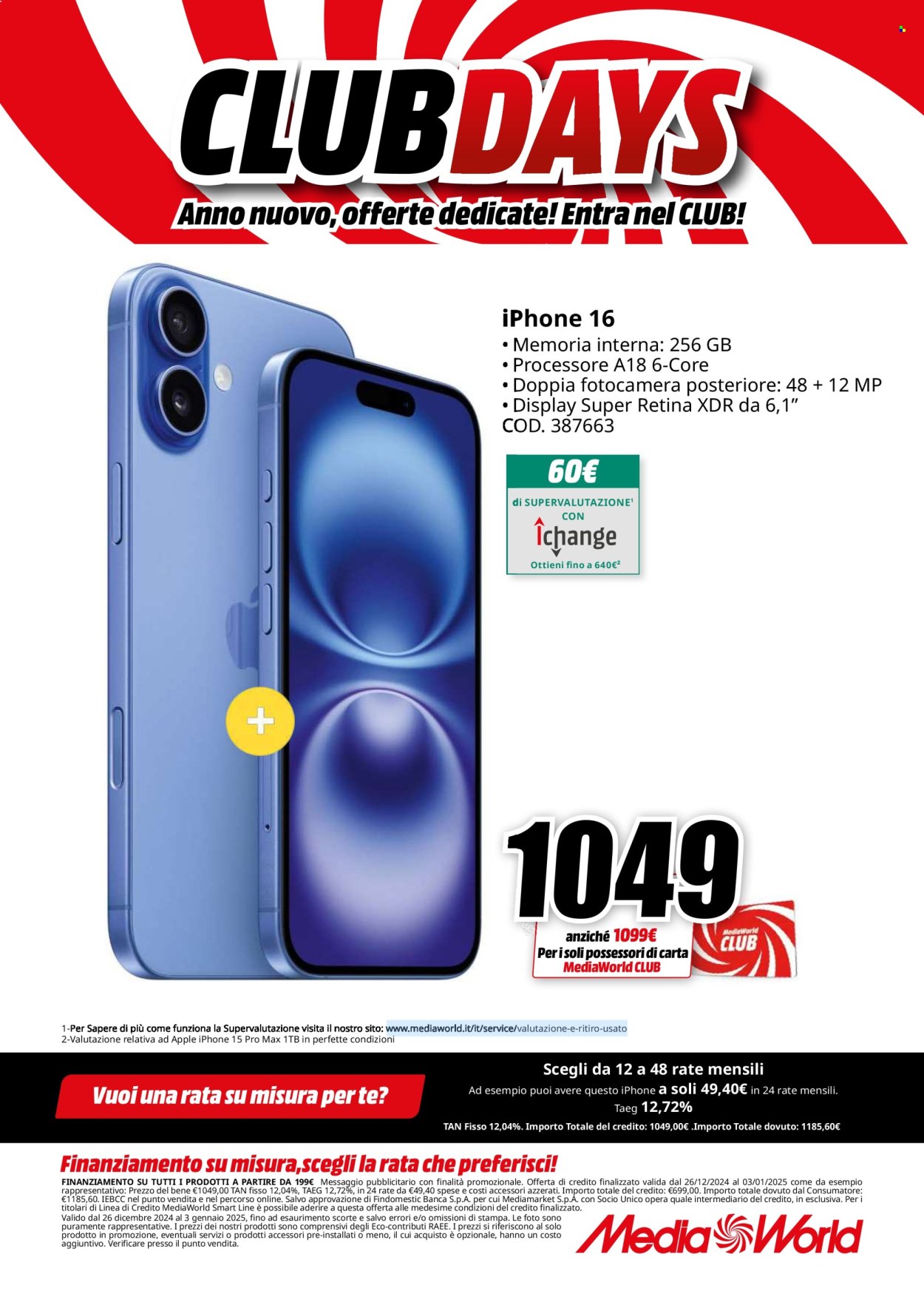 Volantino MediaWorld - 26/12/2024 - 3/1/2025. Pagina 3