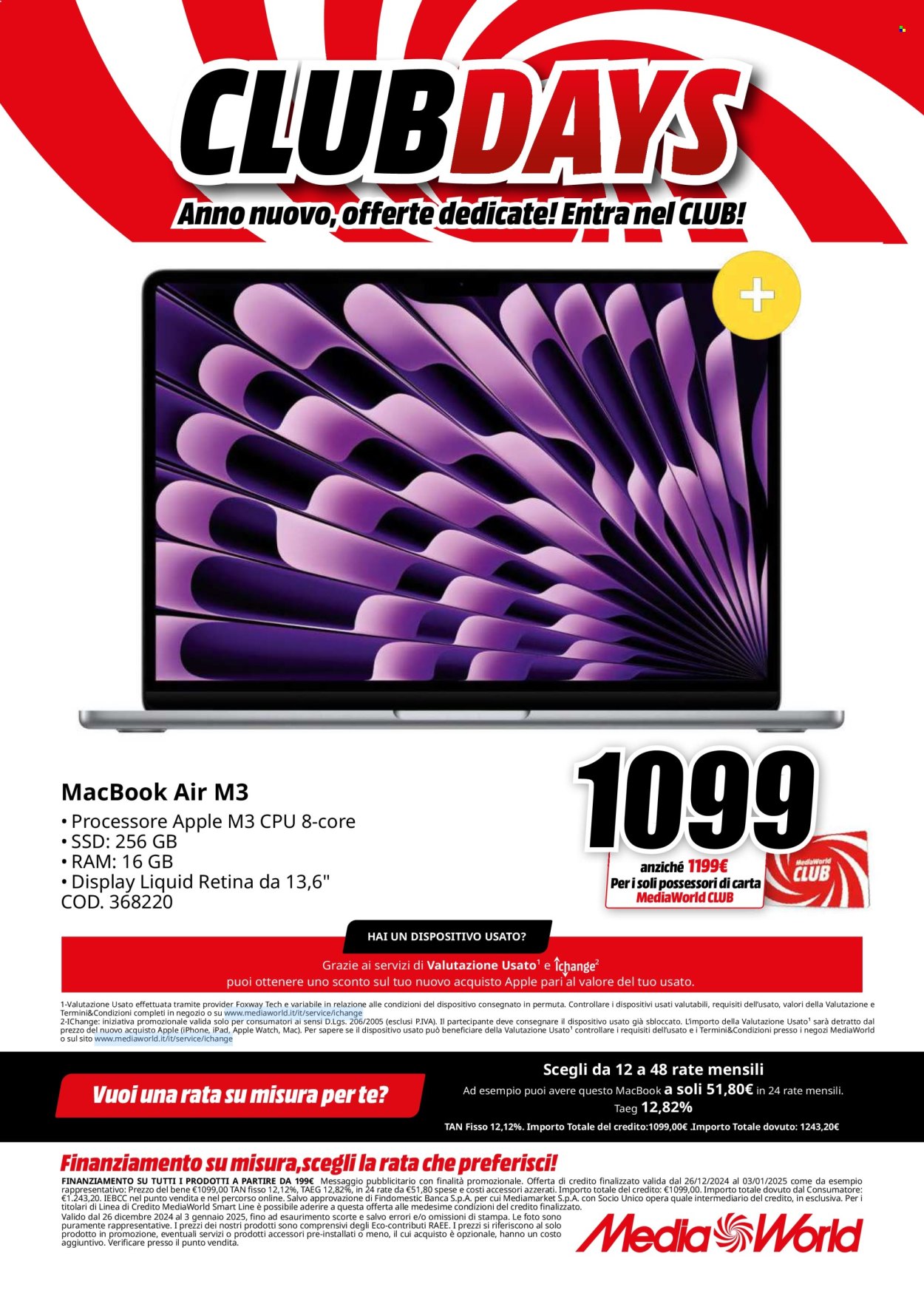 Volantino MediaWorld - 26/12/2024 - 3/1/2025. Pagina 16