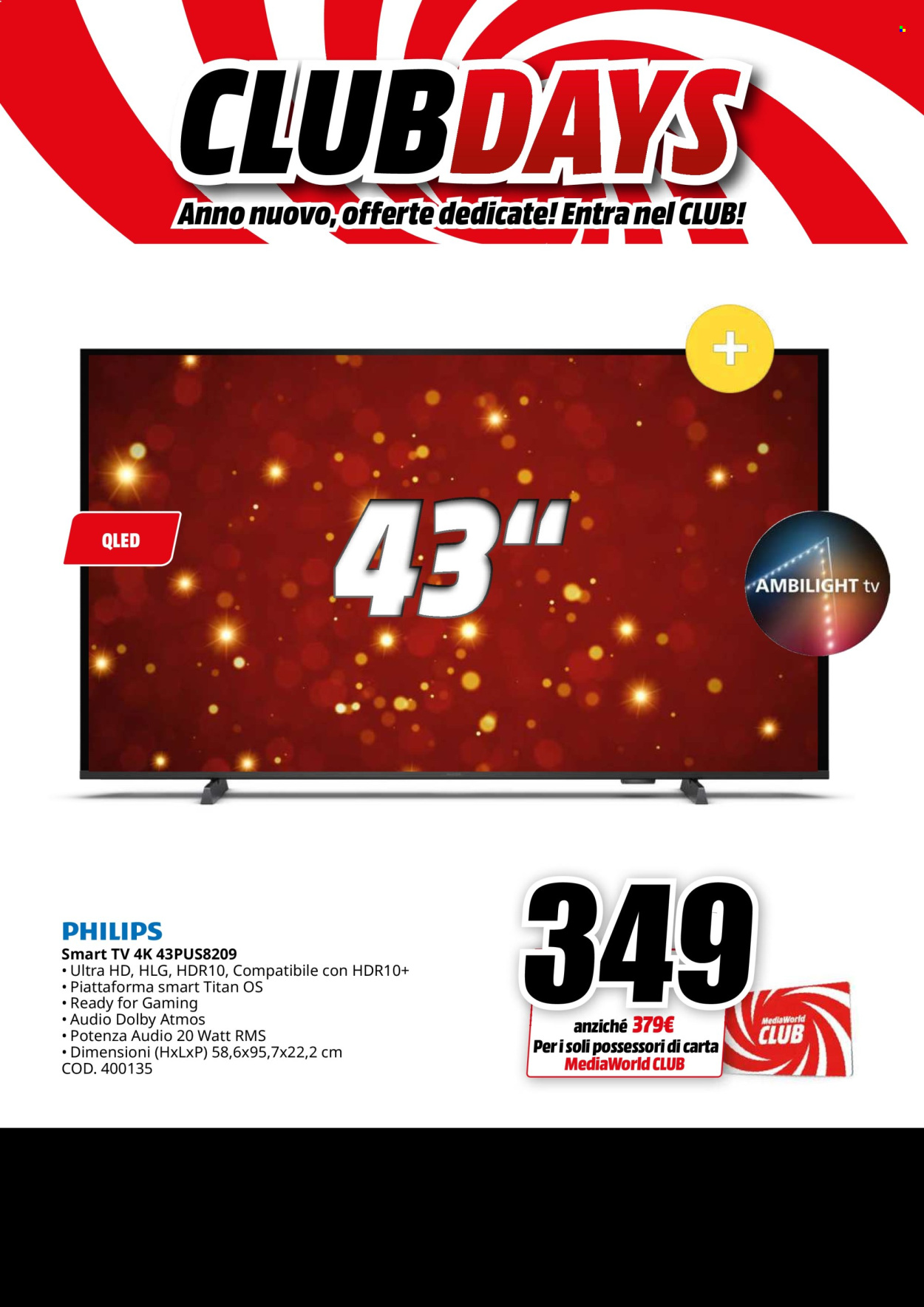 Volantino MediaWorld - 26/12/2024 - 3/1/2025. Pagina 31