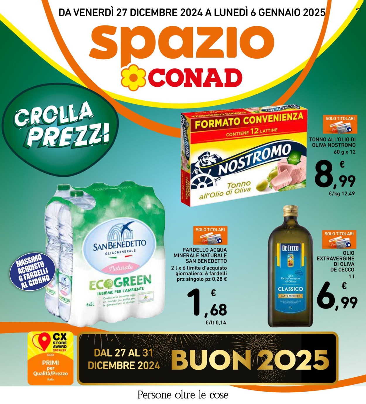 Leták Spazio Conad - 27.12.2024 - 6.1.2025. Strana 1