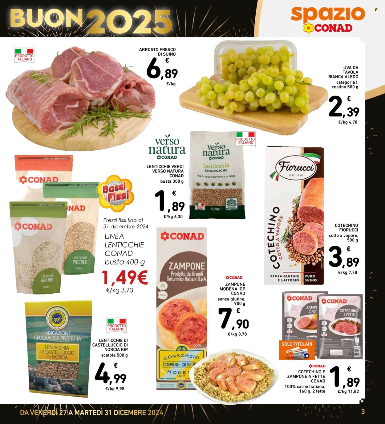 Leták Spazio Conad - 27.12.2024 - 6.1.2025. Strana 3