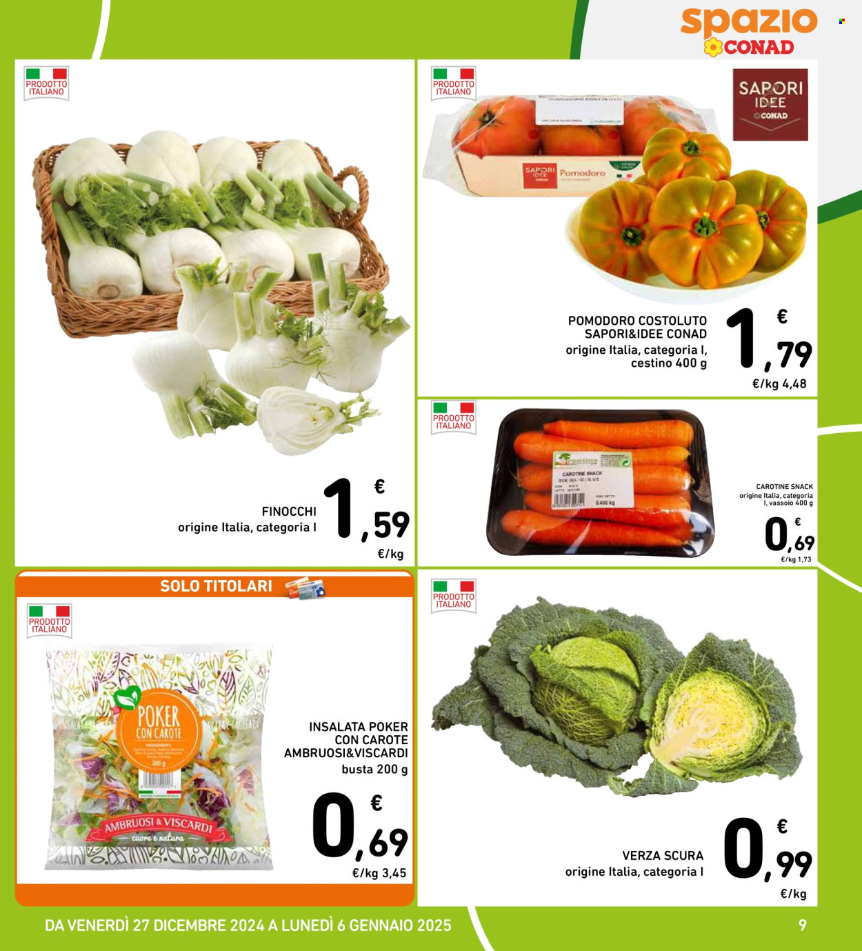Leták Spazio Conad - 27.12.2024 - 6.1.2025. Strana 9