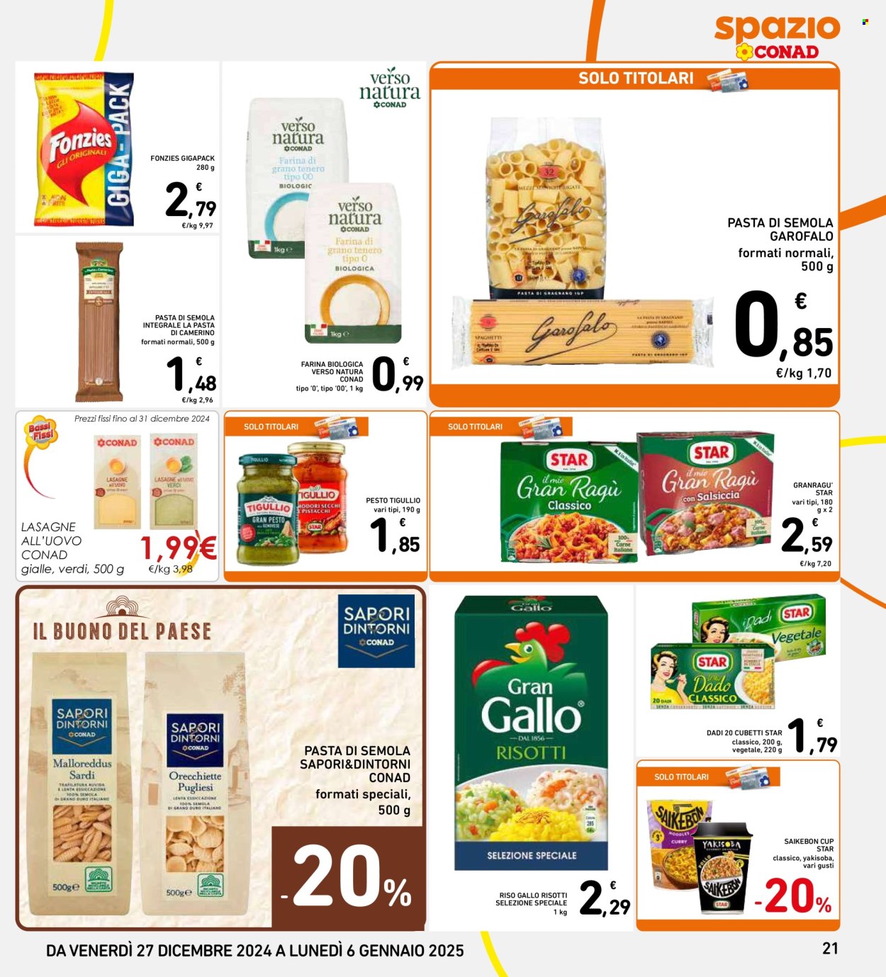 Leták Spazio Conad - 27.12.2024 - 6.1.2025. Strana 21