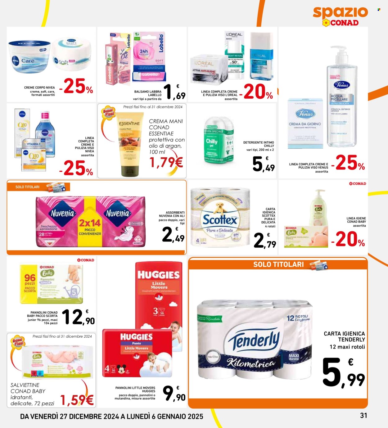 Leták Spazio Conad - 27.12.2024 - 6.1.2025. Strana 31