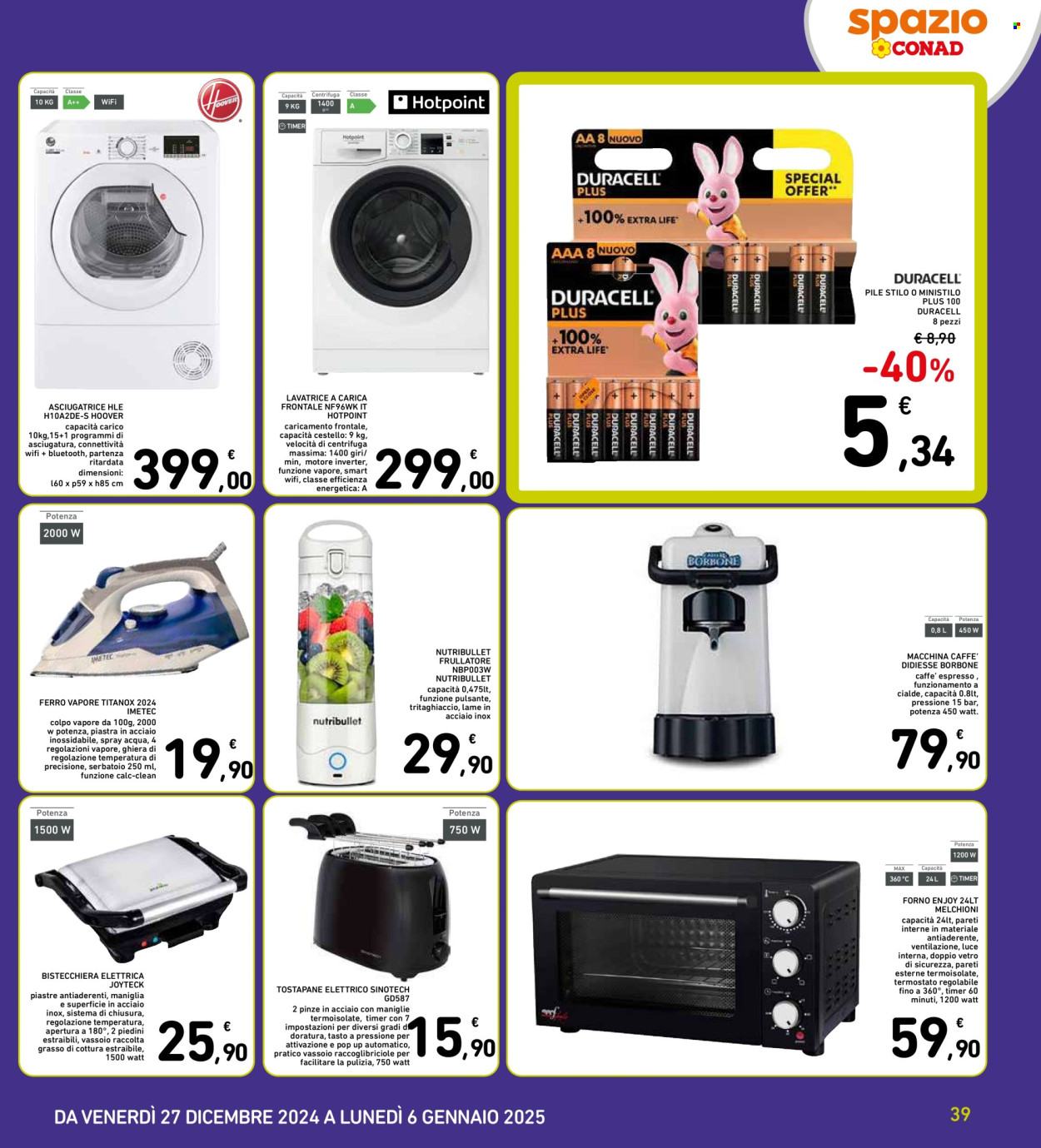 Leták Spazio Conad - 27.12.2024 - 6.1.2025. Strana 39