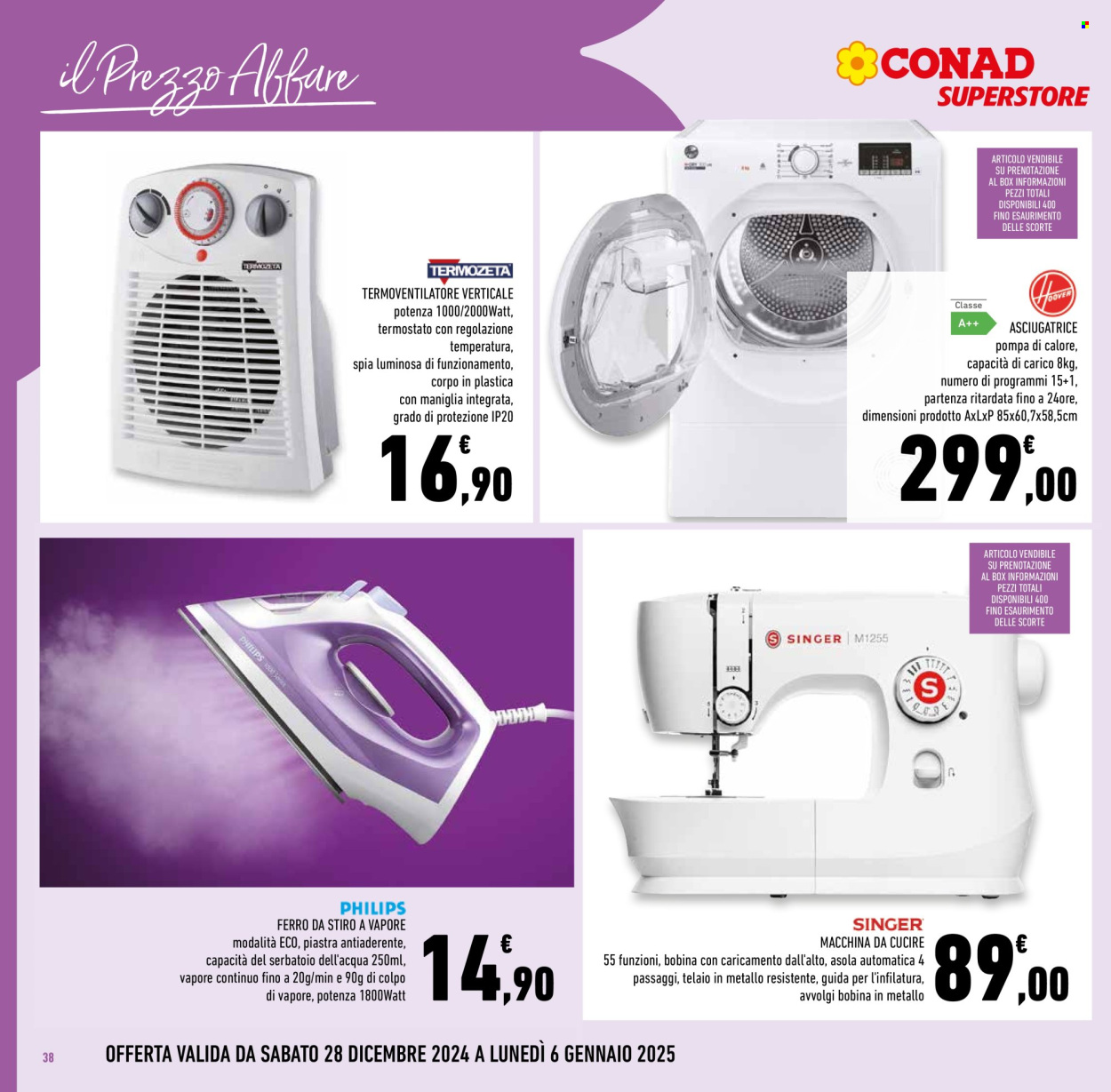 Leták Conad Superstore - 28.12.2024 - 6.1.2025. Strana 38