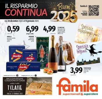 Volantino Famila - 28/12/2024 - 8/1/2025.