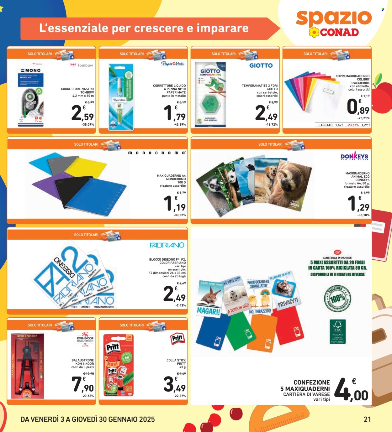 Leták Spazio Conad - 3.1.2025 - 16.1.2025. Strana 21