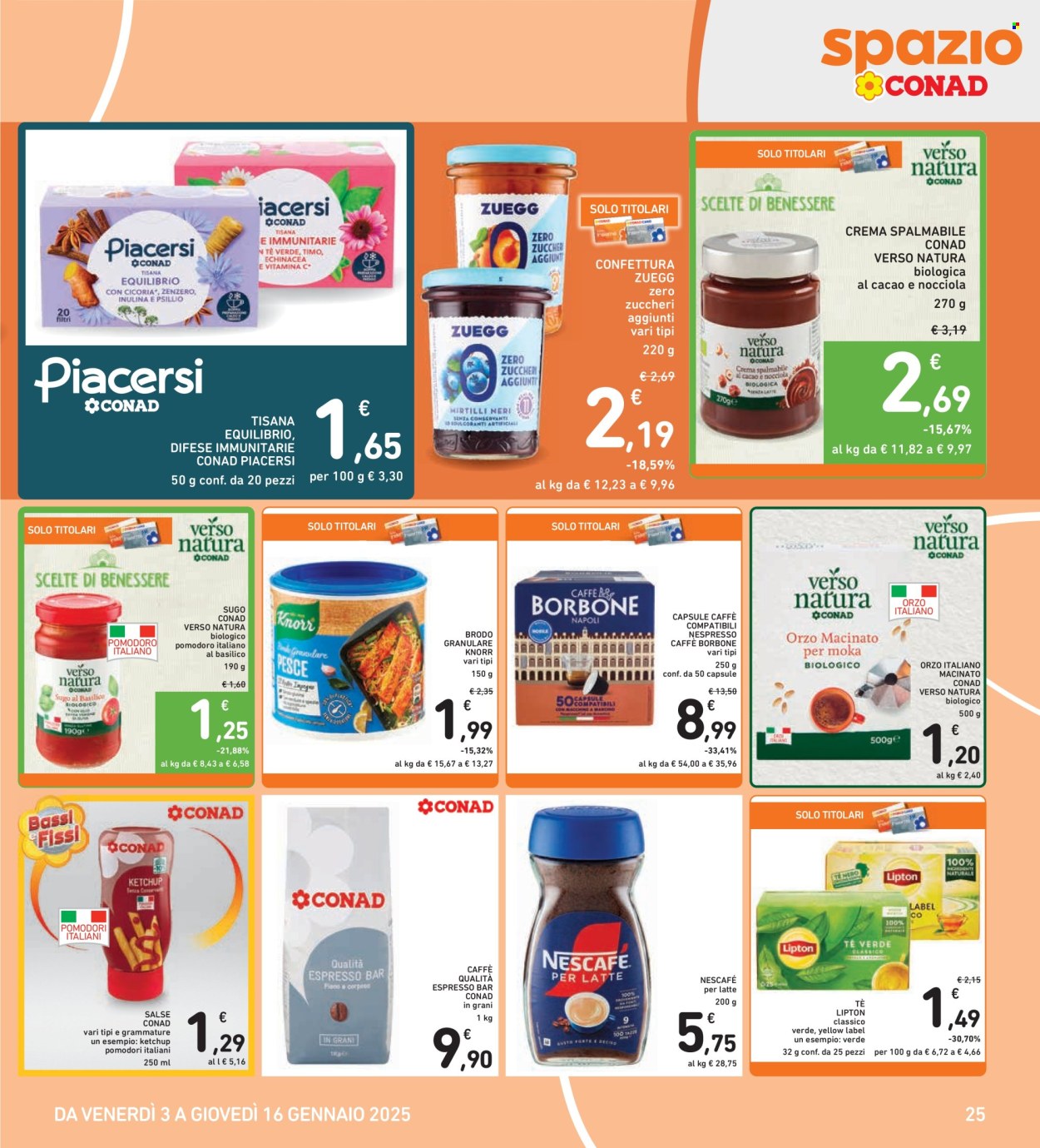Leták Spazio Conad - 3.1.2025 - 16.1.2025. Strana 25