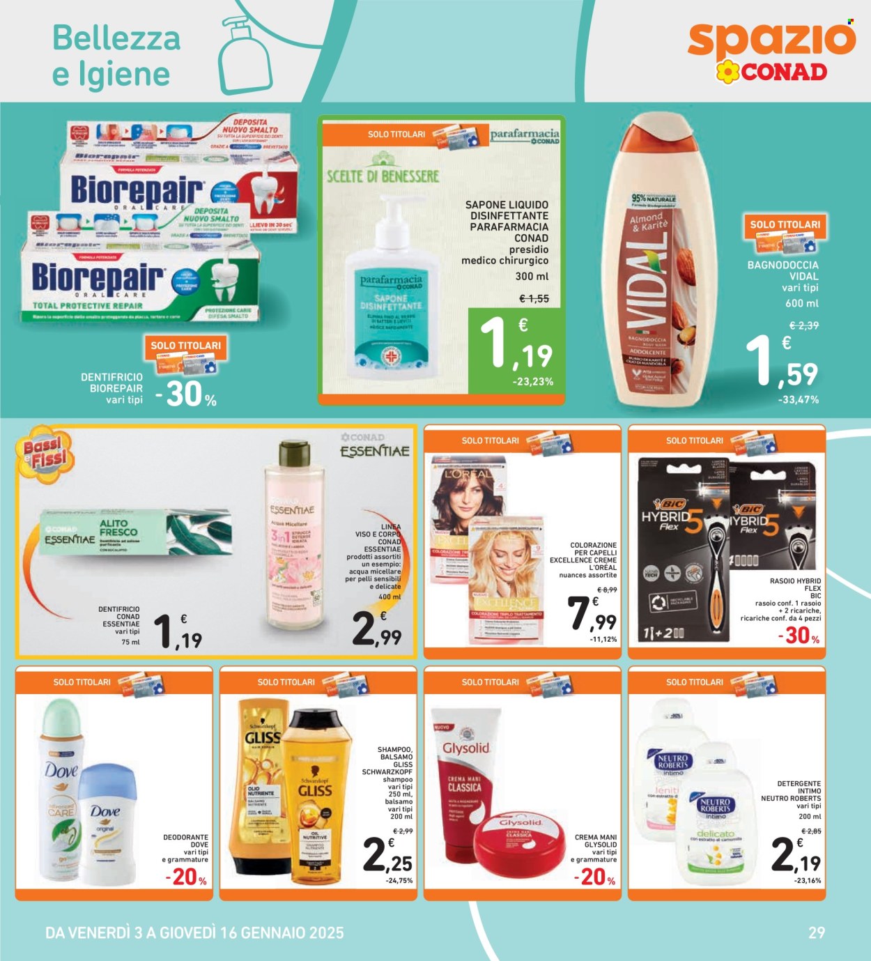 Leták Spazio Conad - 3.1.2025 - 16.1.2025. Strana 29