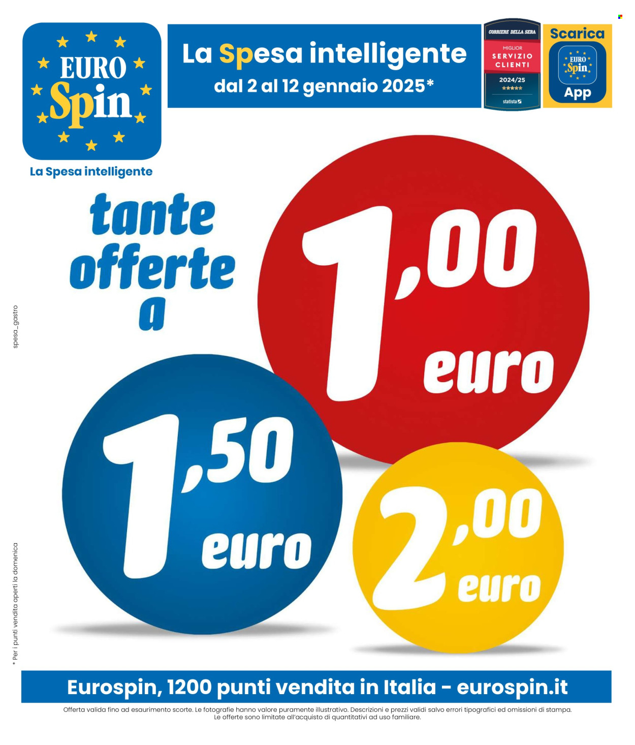 Volantino EuroSpin - 2/1/2025 - 12/1/2025. Pagina 1