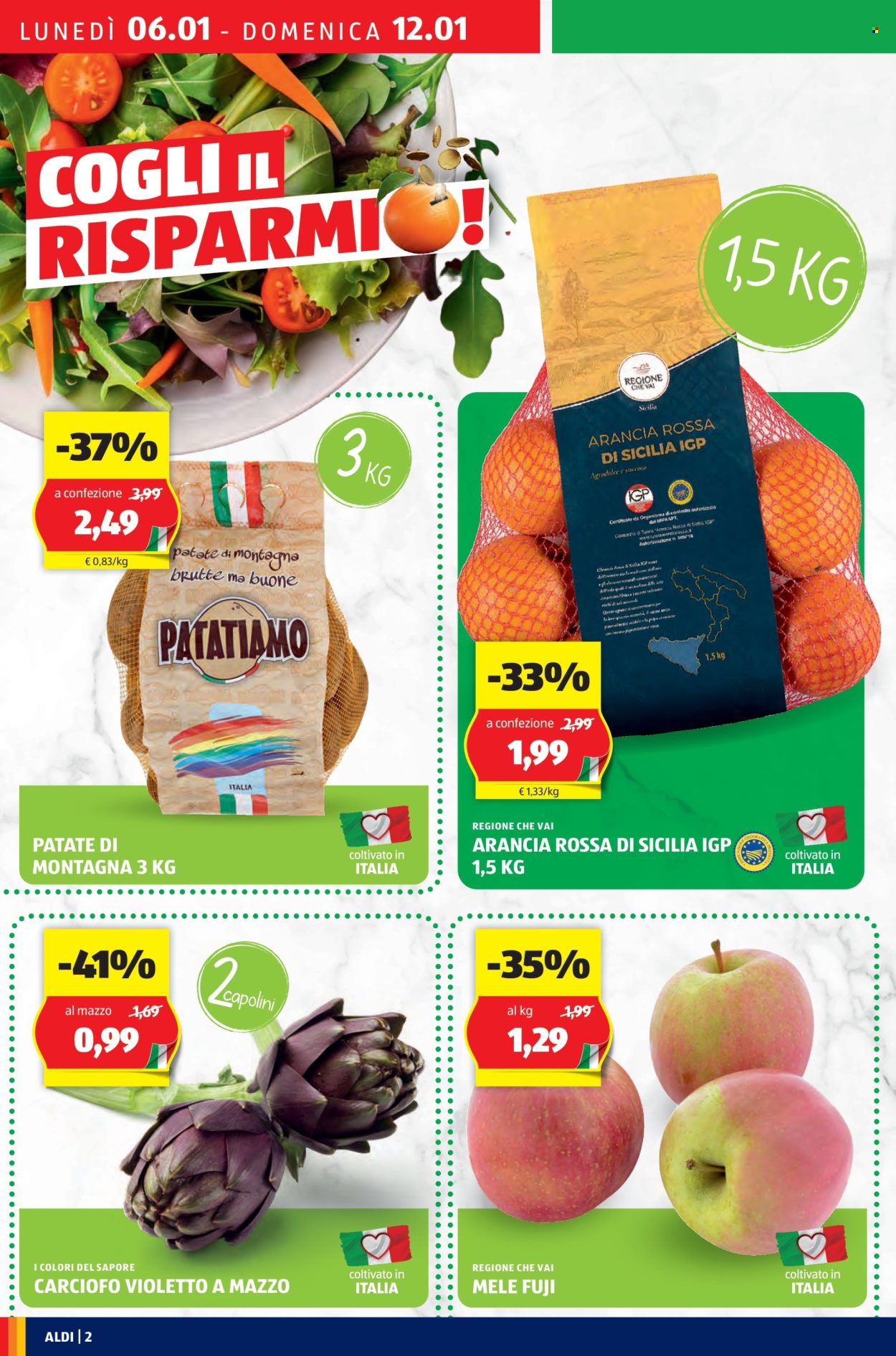 Volantino Aldi - 6/1/2025 - 12/1/2025. Pagina 2