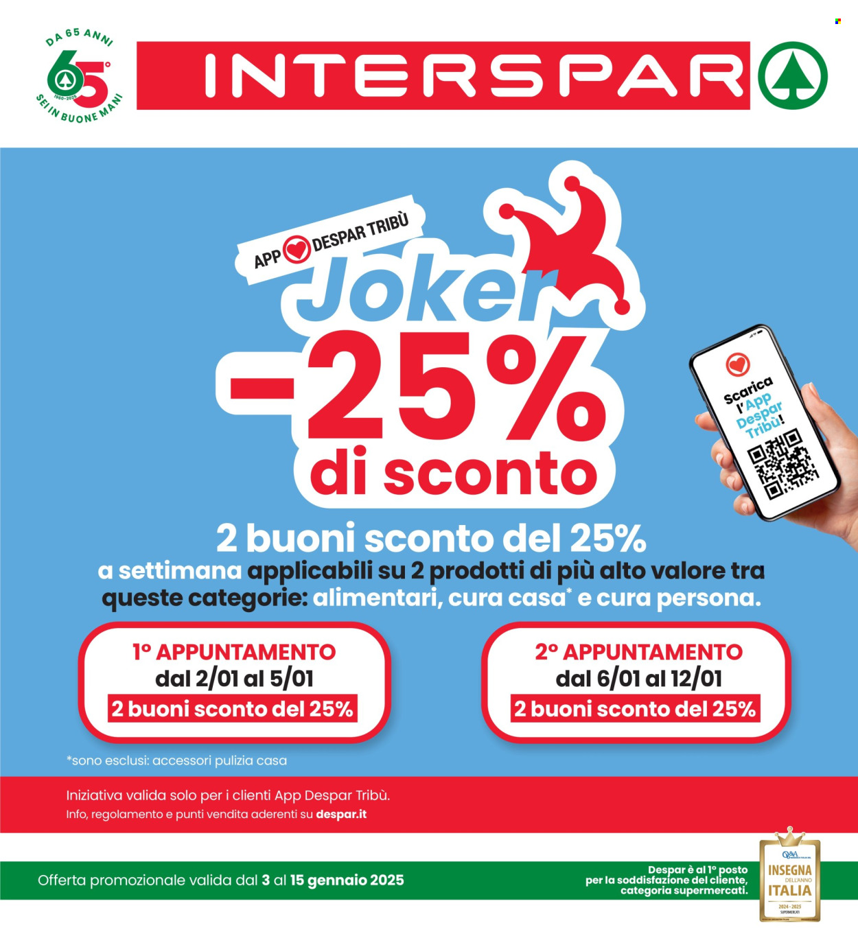 Leták Interspar - 3.1.2025 - 15.1.2025. Strana 1