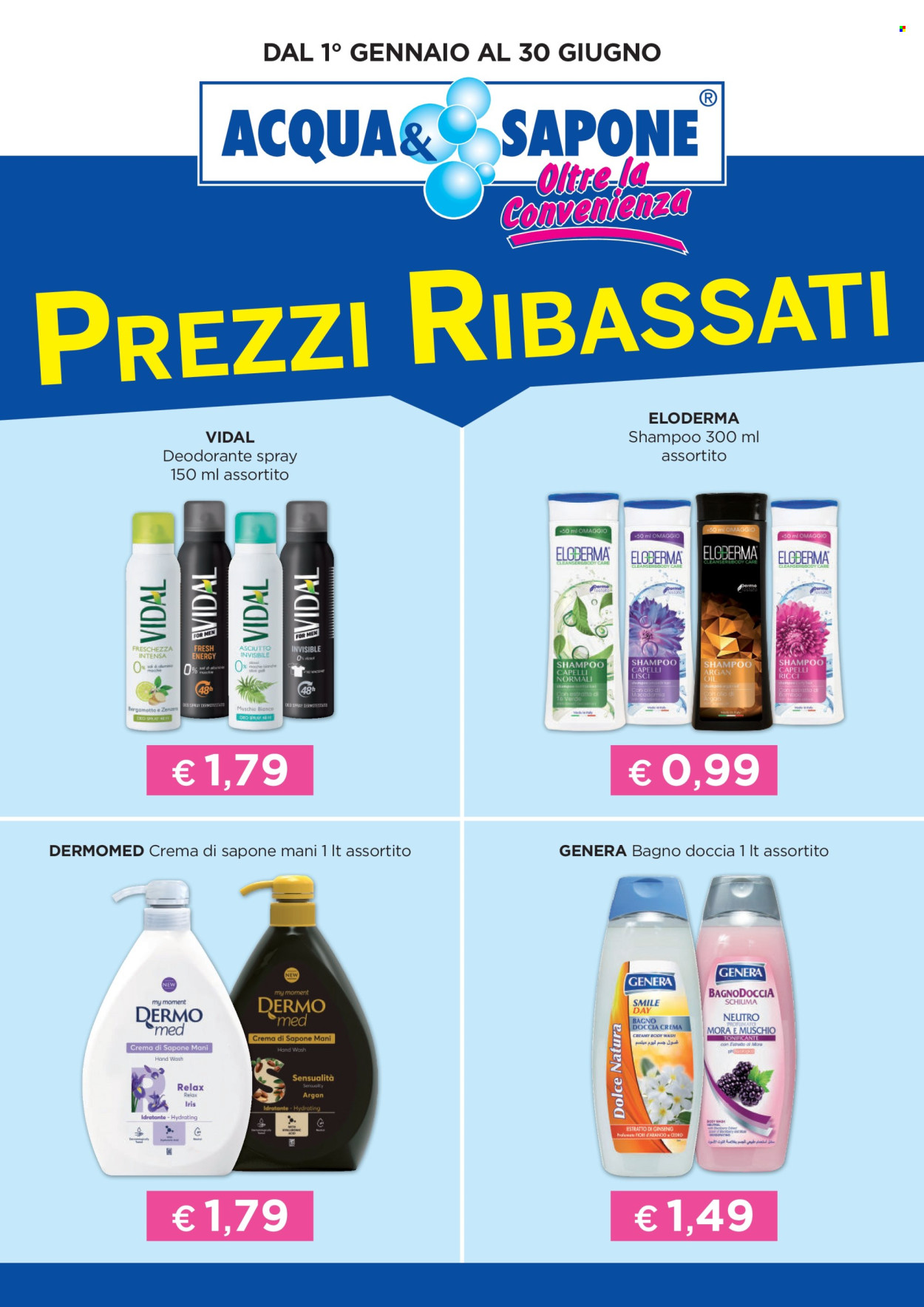 Leták Acqua & Sapone - 1.1.2025 - 30.6.2025. Strana 1