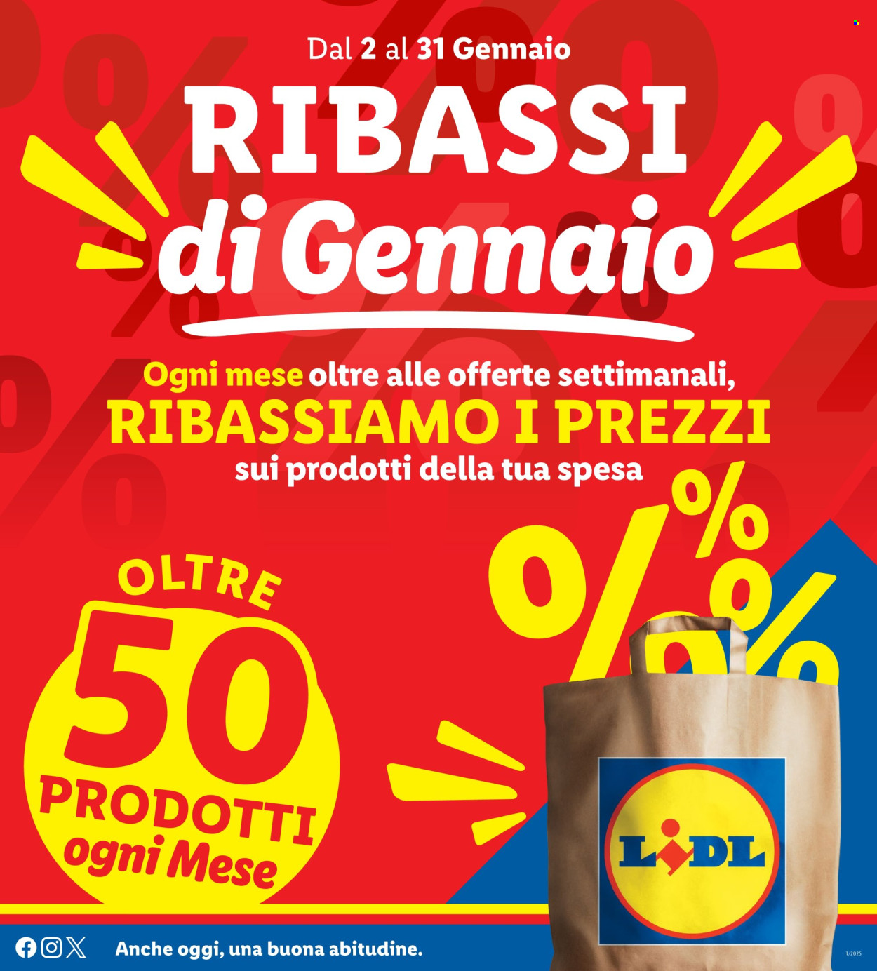 Volantino Lidl - 2/1/2025 - 31/1/2025. Pagina 1