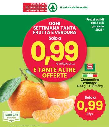 Volantino Eurospar - 2/1/2025 - 6/1/2025.