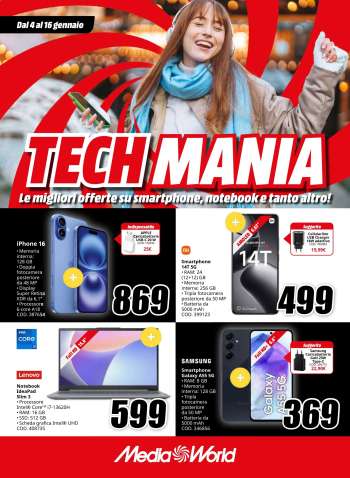 Volantino MediaWorld - 4/1/2025 - 16/1/2025.