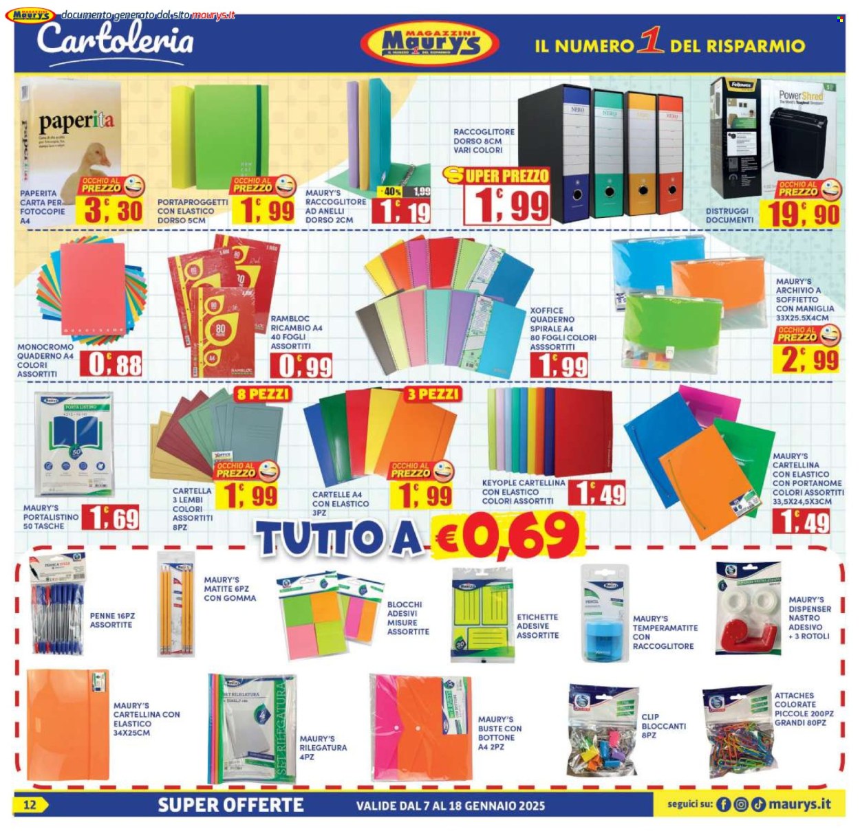 Volantino Maury's - 7/1/2025 - 18/1/2025. Pagina 12
