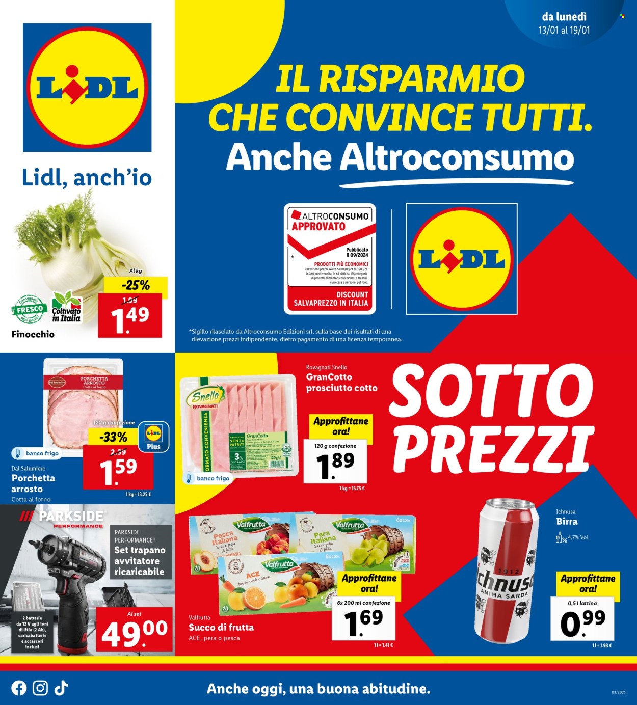 Volantino Lidl - 13/1/2025 - 19/1/2025. Pagina 1