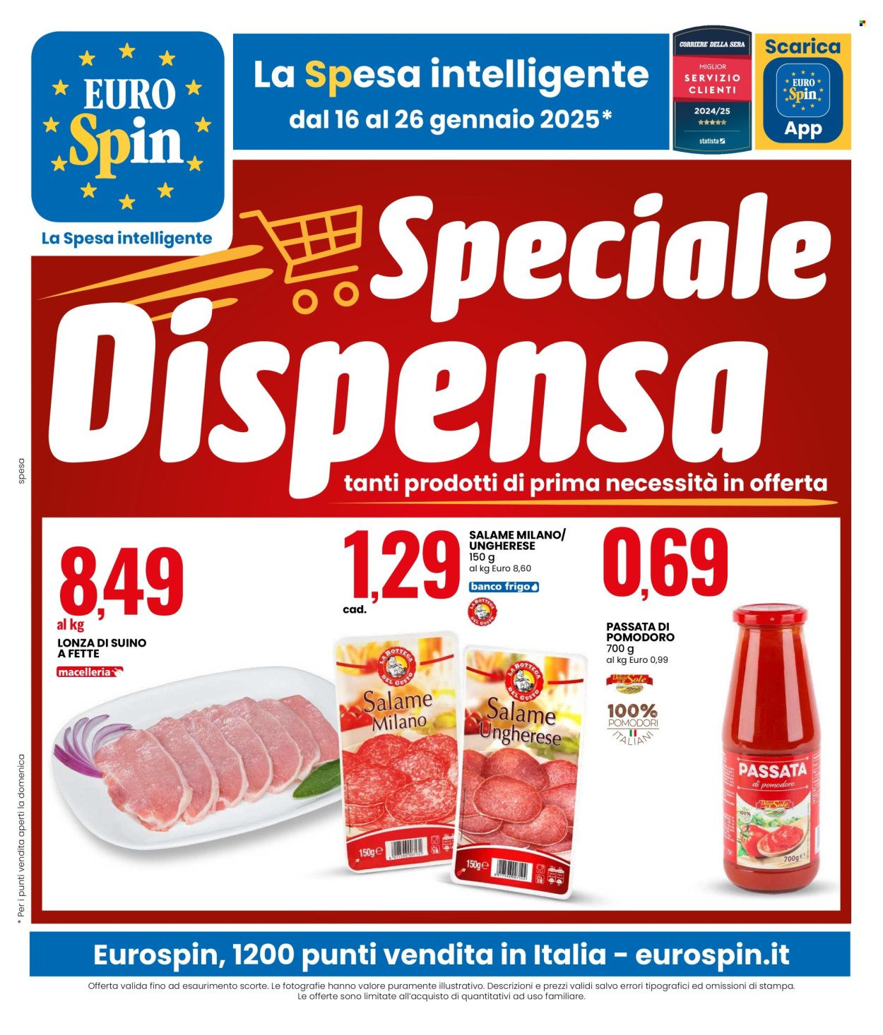 Volantino EuroSpin - 16/1/2025 - 26/1/2025. Pagina 1