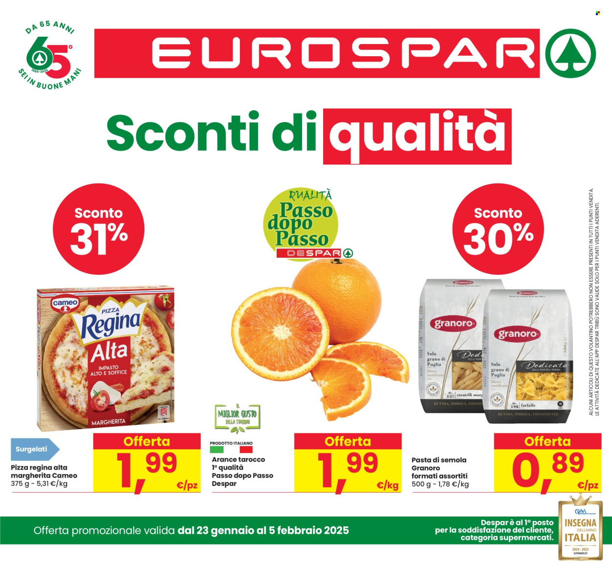 Volantino Eurospar - 23/1/2025 - 5/2/2025. Pagina 1