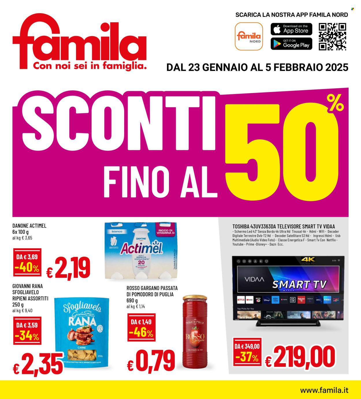 Volantino Famila - 23/1/2025 - 5/2/2025. Pagina 1