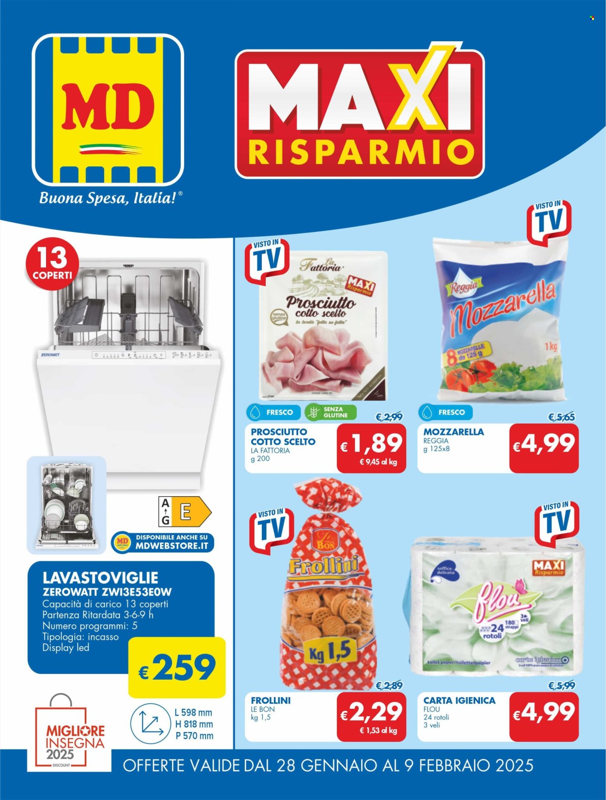 Volantino MD Discount - 28/1/2025 - 9/2/2025. Pagina 1