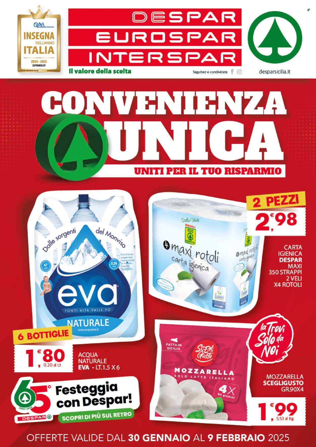 Volantino Eurospar - 30/1/2025 - 9/2/2025. Pagina 1
