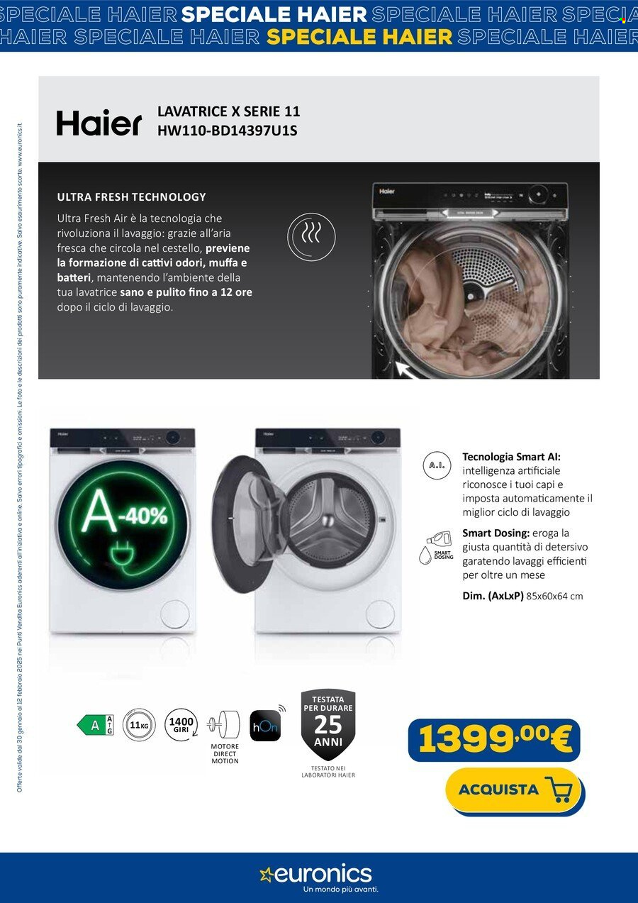 Volantino Euronics - 30/1/2025 - 12/2/2025. Pagina 7