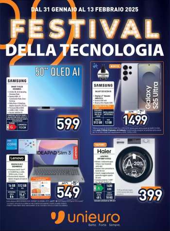 Volantino Unieuro - 31/1/2025 - 13/2/2025.