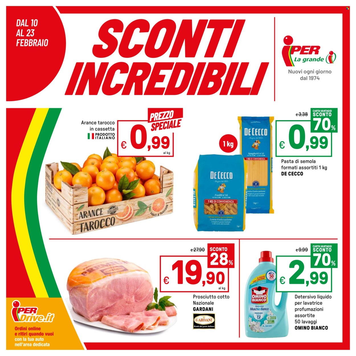 Volantino Iper, La grande i - 10/2/2025 - 23/2/2025. Pagina 1