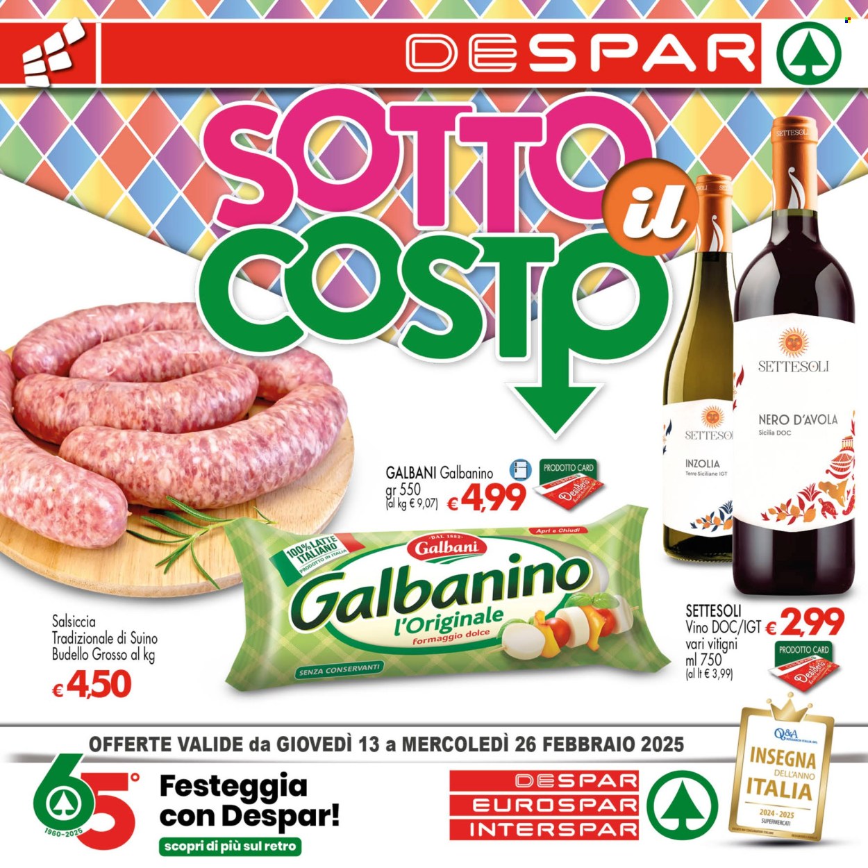 Volantino Eurospar - 13/2/2025 - 26/2/2025. Pagina 1