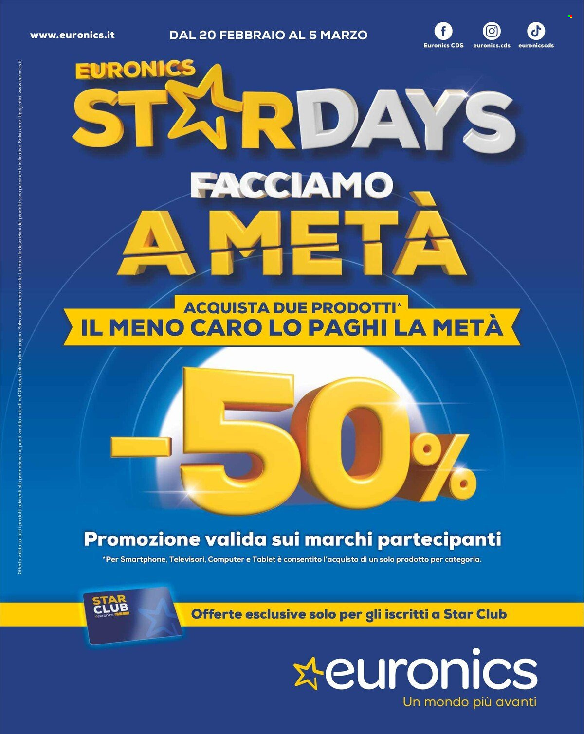 Volantino Euronics - 20/2/2025 - 5/3/2025. Pagina 1