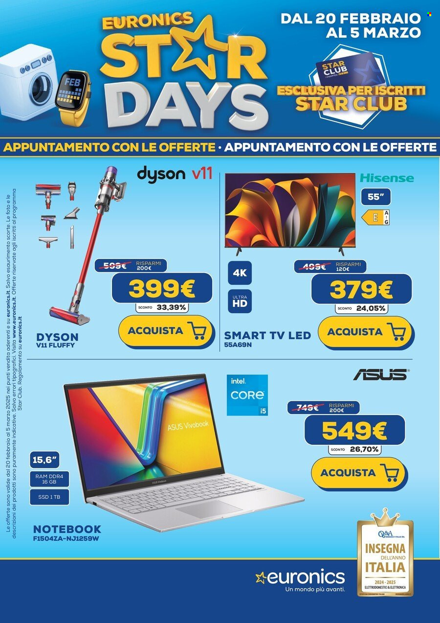 Volantino Euronics - 20/2/2025 - 5/3/2025. Pagina 1