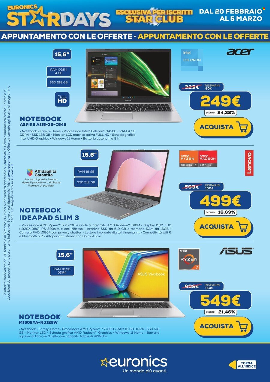 Volantino Euronics - 20/2/2025 - 5/3/2025. Pagina 25