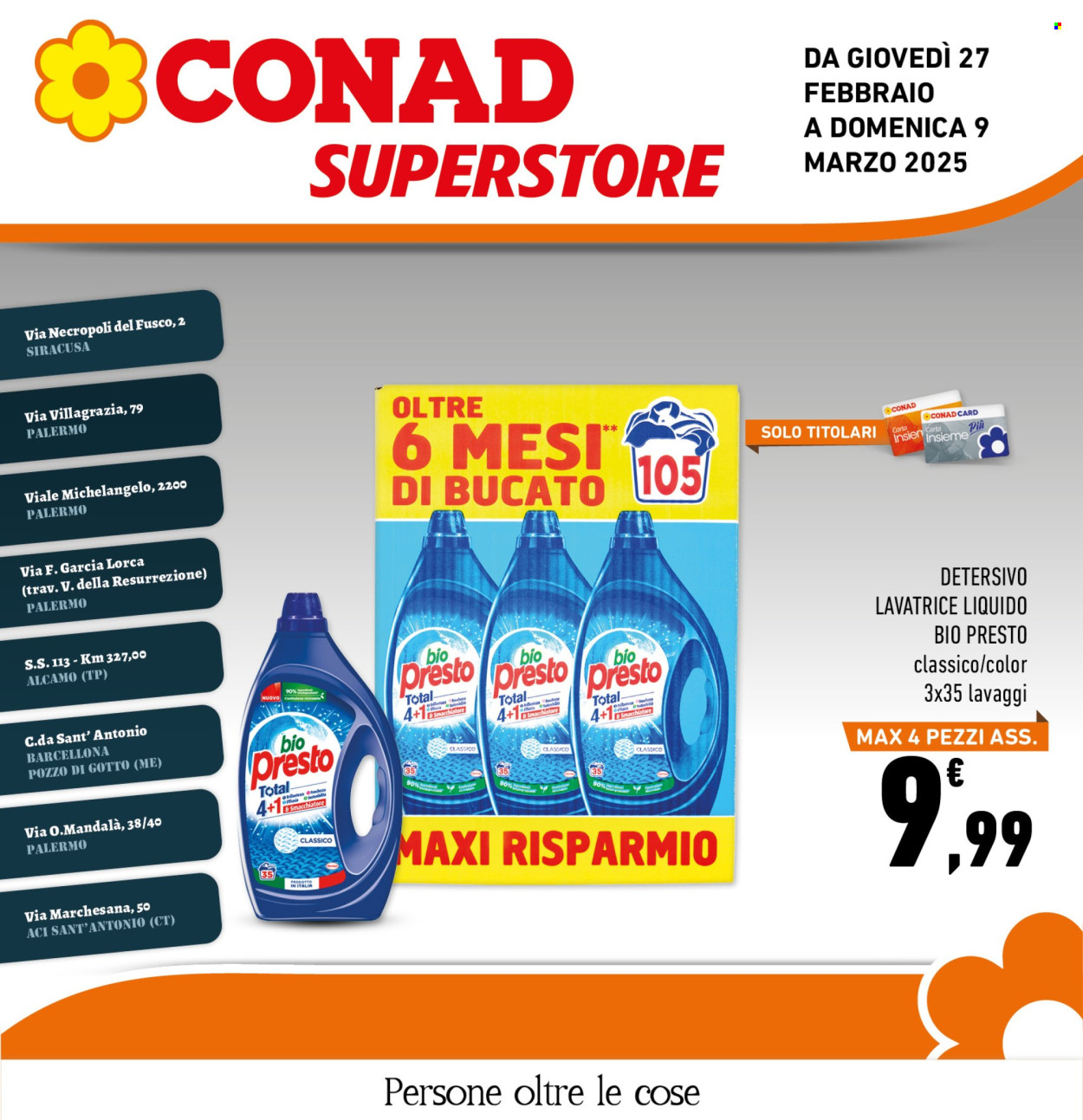 Volantino Conad Superstore - 27/2/2025 - 8/3/2025. Pagina 1