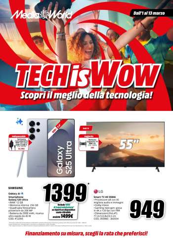 Volantino MediaWorld - 1/3/2025 - 13/3/2025.